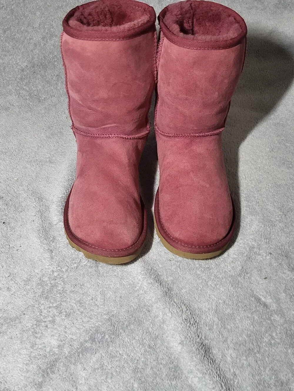UGG Australia 5825 Pink Sheepskin Lined Mid-Calf Pull On Boots US 5 EU 36